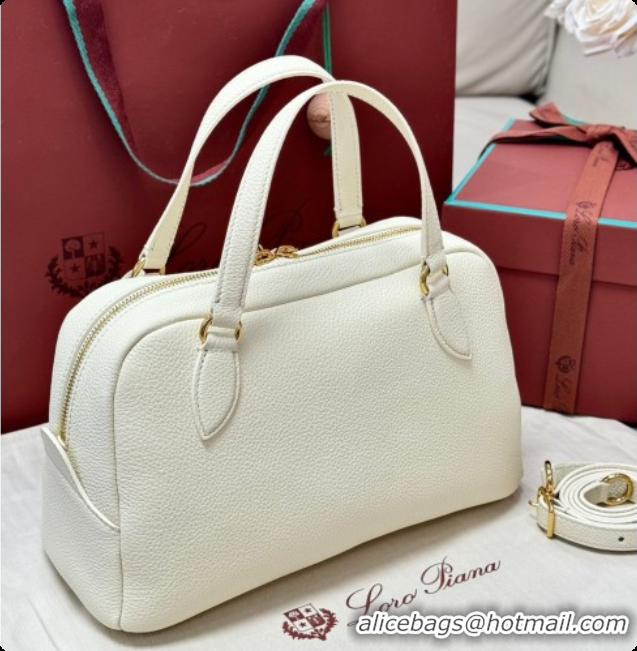 Best Price Loro Piana LP Small Needle bag in Grained Leather Whisper White 2026 0408077
