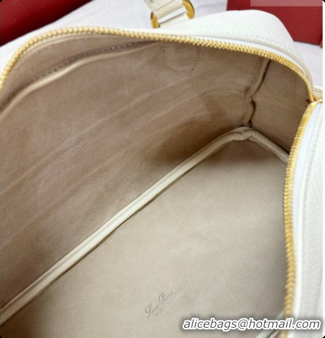 Best Price Loro Piana LP Small Needle bag in Grained Leather Whisper White 2026 0408077