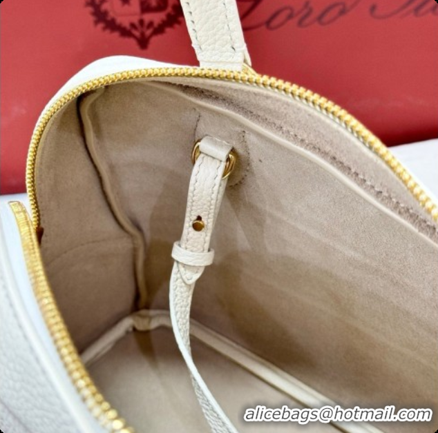Best Price Loro Piana LP Small Needle bag in Grained Leather Whisper White 2026 0408077