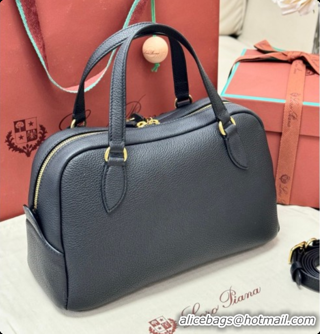 Trendy Design Loro Piana LP Small Needle bag in Grained Leather Black 2026 0408078