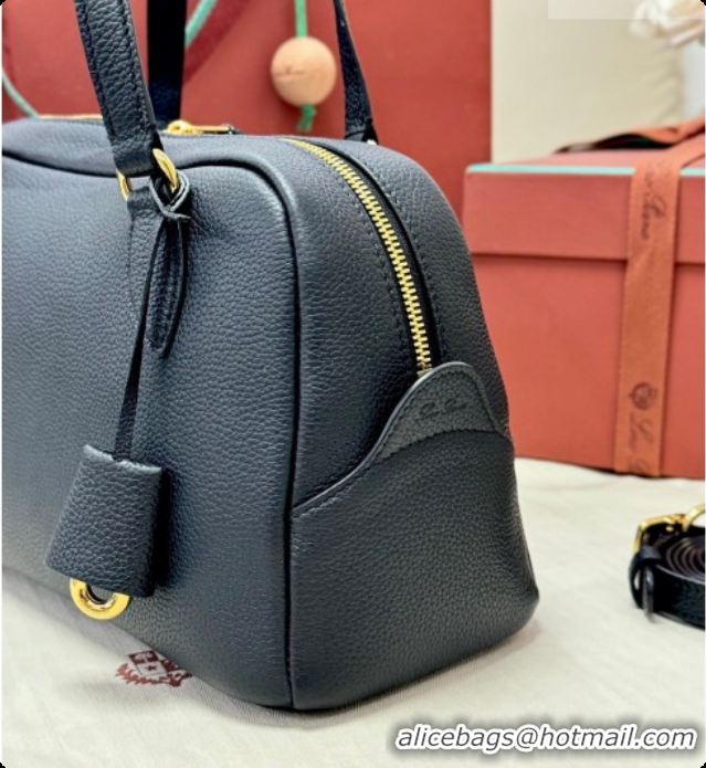 Trendy Design Loro Piana LP Small Needle bag in Grained Leather Black 2026 0408078