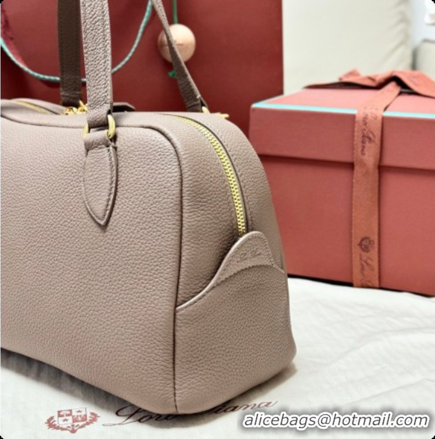 Discount Loro Piana LP Small Needle bag in Grained Leather Rock Grey 2026