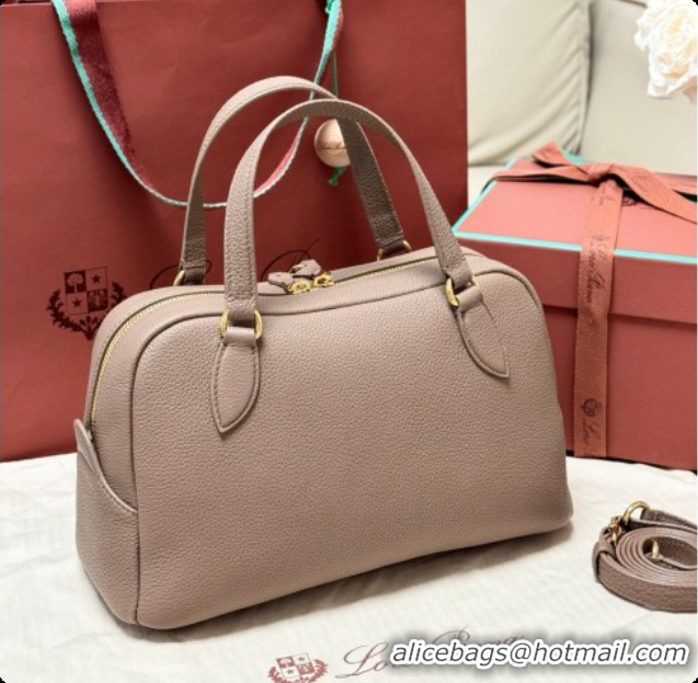Discount Loro Piana LP Small Needle bag in Grained Leather Rock Grey 2026