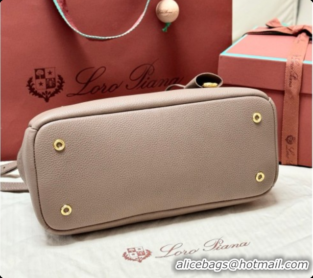Discount Loro Piana LP Small Needle bag in Grained Leather Rock Grey 2026