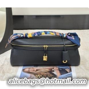 Lower Price Loro Piana Extra Softy Bag L33 in Grained Calfskin Black 8813 2026