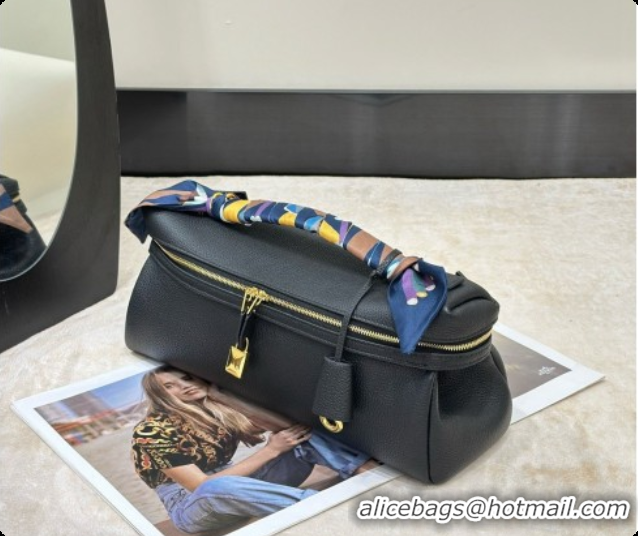 Lower Price Loro Piana Extra Softy Bag L33 in Grained Calfskin Black 8813 2026