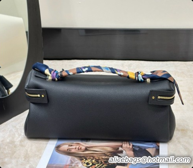 Lower Price Loro Piana Extra Softy Bag L33 in Grained Calfskin Black 8813 2026