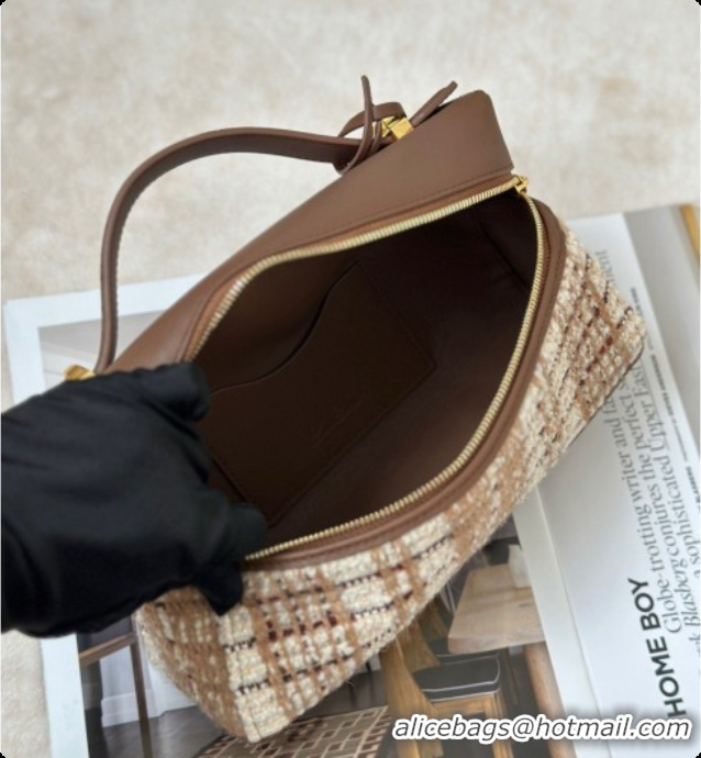 Low Price Loro Piana LP Extra Bag L23 in Tweed and Leather LP8812 Brown 01 2026