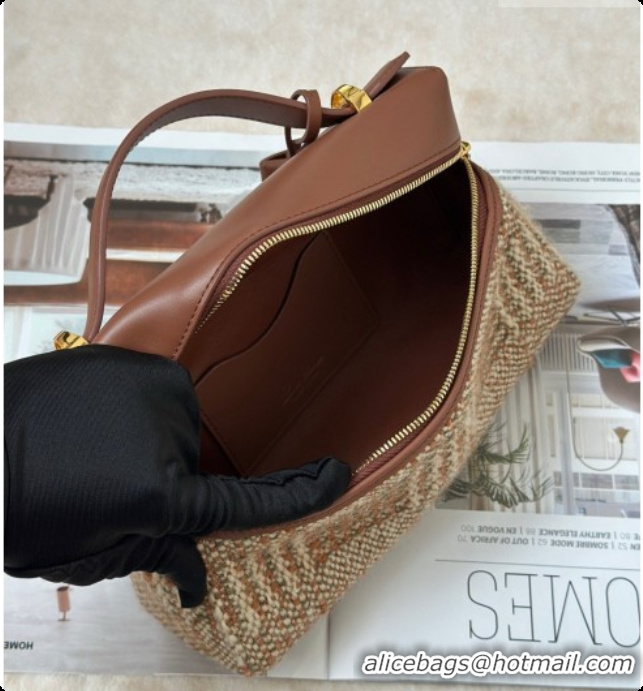 Good Quality Loro Piana LP Extra Bag L23 in Tweed and Leather LP8812 Brown 02 2026