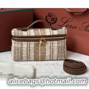 Big Discount Loro Piana Extra Pocket Pouch L19 in Tweed LP8811 Brown 01 2026