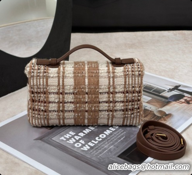 Big Discount Loro Piana Extra Pocket Pouch L19 in Tweed LP8811 Brown 01 2026