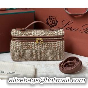 Low Cost Loro Piana Extra Pocket Pouch L19 in Tweed LP8811 Brown 02 2026