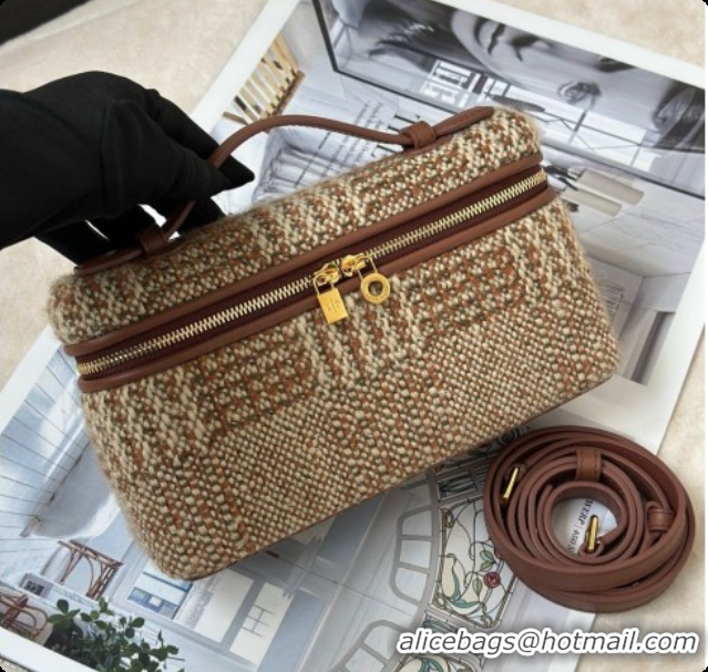 Low Cost Loro Piana Extra Pocket Pouch L19 in Tweed LP8811 Brown 02 2026