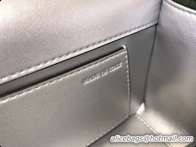 Trendy Design Valentino Medium Loco Shoulder Bag in Snake-embossed Calfskin 1133S Silver 2026