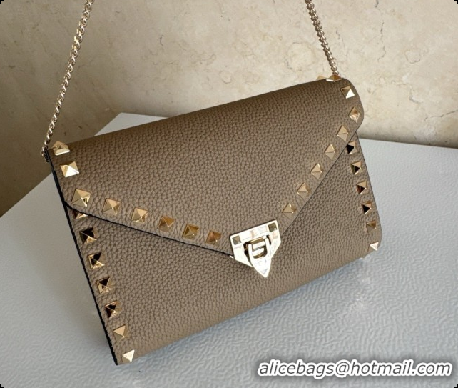 Super Quality Valentino Mini Rockstud Grainy Calfskin Chain Bag 2069 Grey 2026