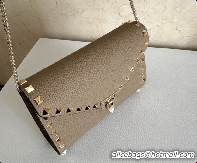Super Quality Valentino Mini Rockstud Grainy Calfskin Chain Bag 2069 Grey 2026