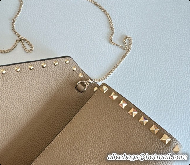 Super Quality Valentino Mini Rockstud Grainy Calfskin Chain Bag 2069 Grey 2026