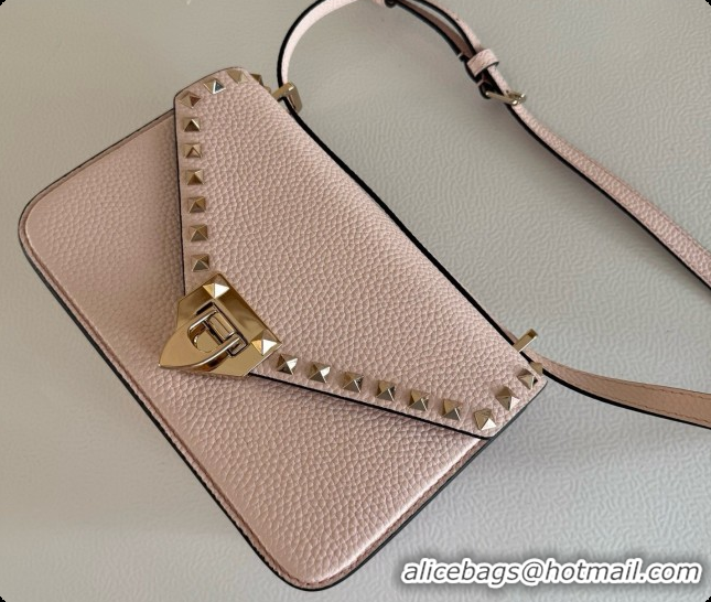 Sophisticated Valentino Small Rockstud Grainy Calfskin Shoulder Bag 2027 Pink 2026