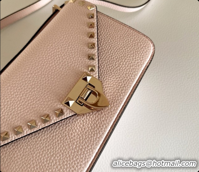 Sophisticated Valentino Small Rockstud Grainy Calfskin Shoulder Bag 2027 Pink 2026