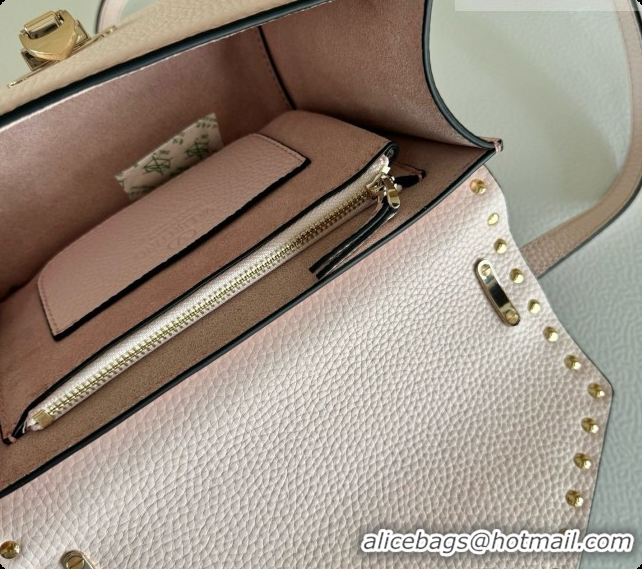 Sophisticated Valentino Small Rockstud Grainy Calfskin Shoulder Bag 2027 Pink 2026