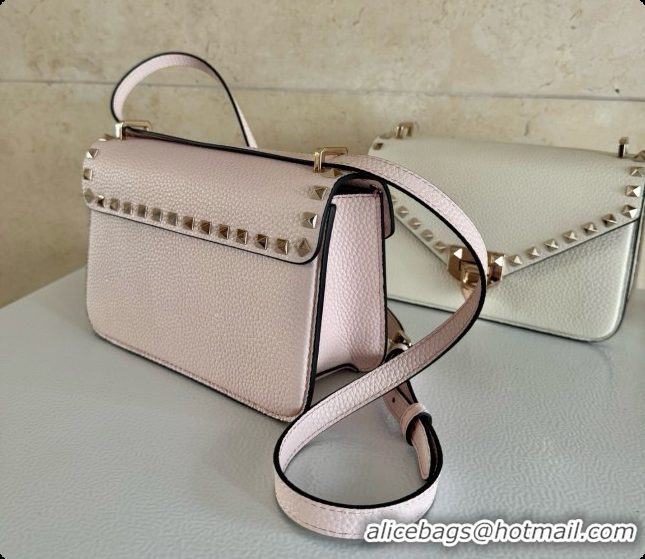 Sophisticated Valentino Small Rockstud Grainy Calfskin Shoulder Bag 2027 Pink 2026