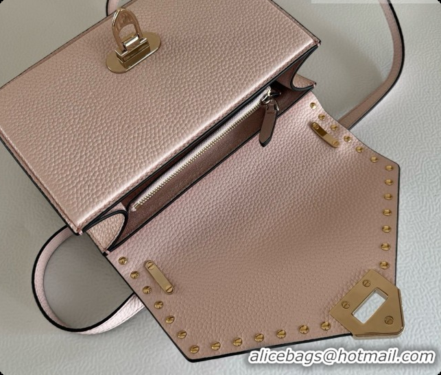 Sophisticated Valentino Small Rockstud Grainy Calfskin Shoulder Bag 2027 Pink 2026