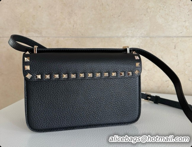 Best Grade Valentino Small Rockstud Grainy Calfskin Shoulder Bag 2027 Black 2026