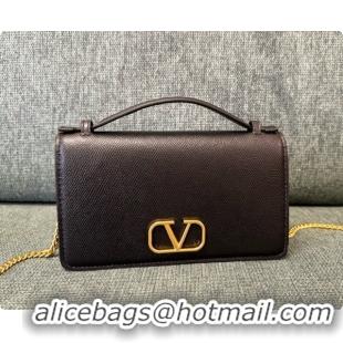 Discount Valentino VLogo Signature Grainy Calfskin Wallet With Chain 2068 Black 2026