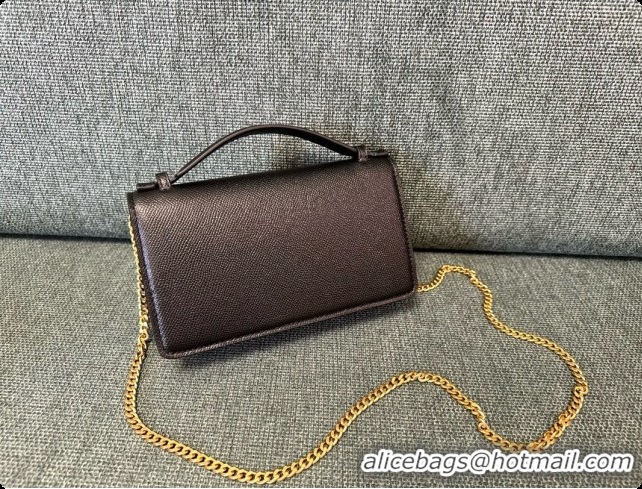 Discount Valentino VLogo Signature Grainy Calfskin Wallet With Chain 2068 Black 2026
