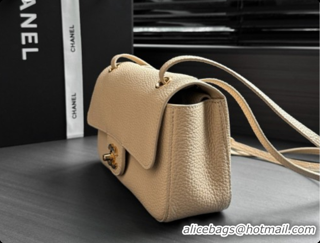 Good Quality Chanel Mini Flap Bag in Grained Calfskin AS6573 Beige/Gold 2026