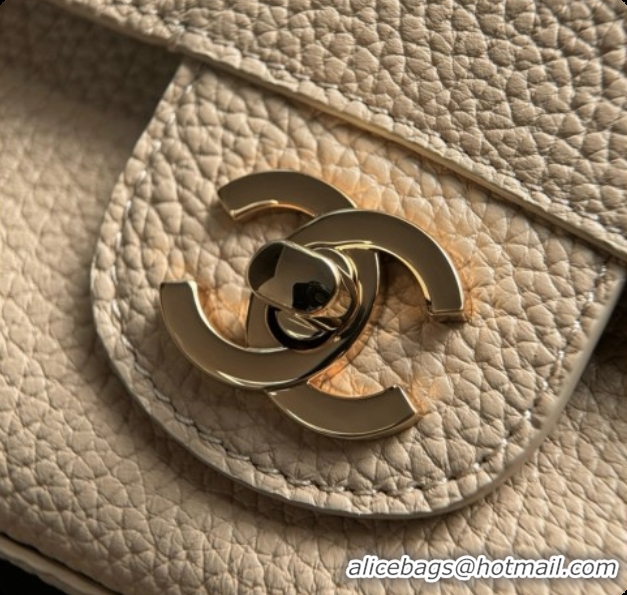 Good Quality Chanel Mini Flap Bag in Grained Calfskin AS6573 Beige/Gold 2026