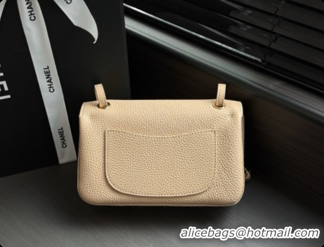 Good Quality Chanel Mini Flap Bag in Grained Calfskin AS6573 Beige/Gold 2026