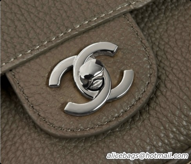 Best Product Chanel Mini Flap Bag in Grained Calfskin AS6573 Grey/Silver 2026