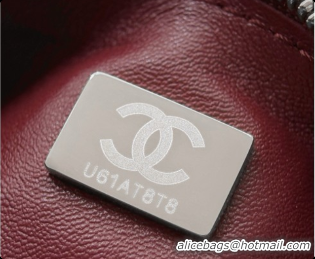 Good Taste Chanel Mini Flap Bag in Grained Calfskin AS6573 White/Silver 2026