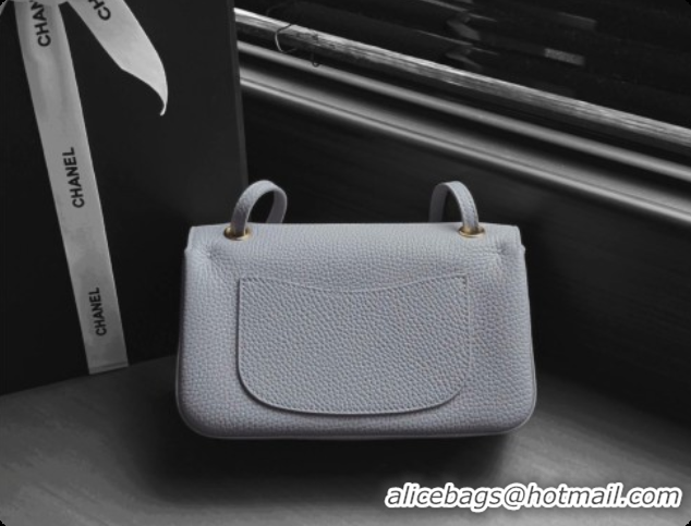 Good Looking Chanel Mini Flap Bag in Grained Calfskin AS6573 Light Grey/Gold 2026