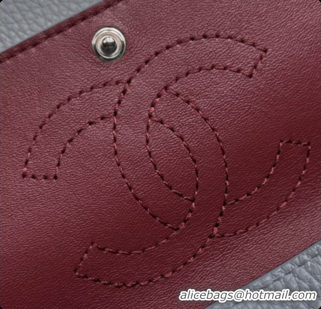 Top Grade Chanel Mini Flap Bag in Grained Calfskin AS6573 Light Grey/Silver 2026