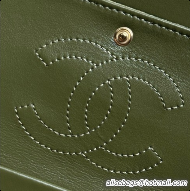 Top Quality Chanel Mini Flap Bag in Suede AS6626 Green/Gold 2026