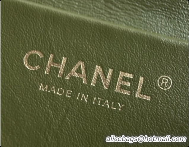 Top Quality Chanel Mini Flap Bag in Suede AS6626 Green/Gold 2026
