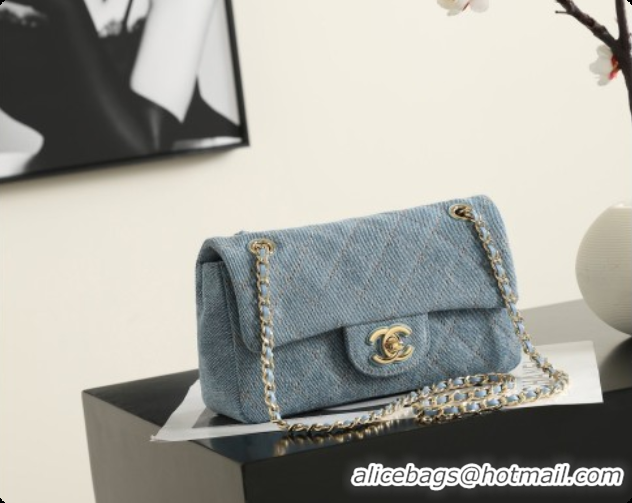 Popular Style Chanel Mini Flap Bag in Blue Denim AS6626/AS6573 2026