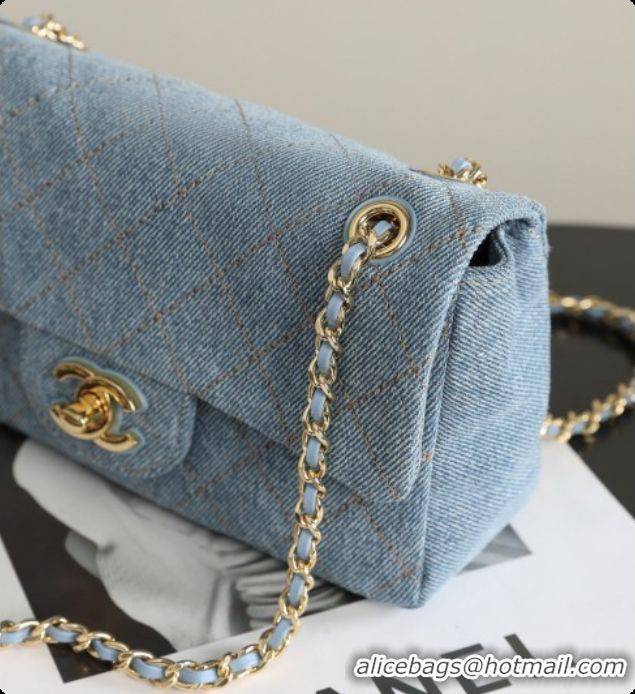 Popular Style Chanel Mini Flap Bag in Blue Denim AS6626/AS6573 2026