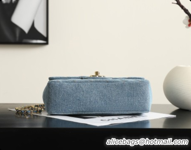Popular Style Chanel Mini Flap Bag in Blue Denim AS6626/AS6573 2026