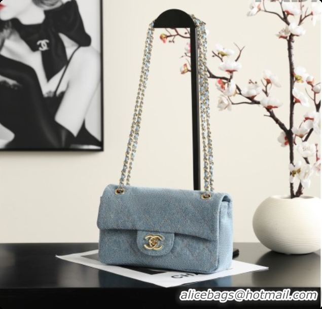 Popular Style Chanel Mini Flap Bag in Blue Denim AS6626/AS6573 2026
