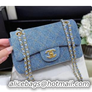 Luxury Chanel Mini Flap Bag in Denim AS65738AS6626 Blue 2026