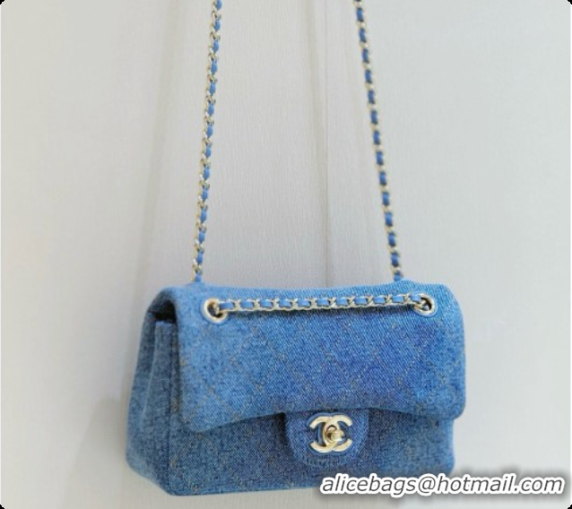 Luxury Chanel Mini Flap Bag in Denim AS65738AS6626 Blue 2026