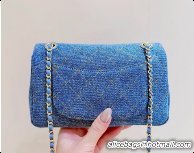 Luxury Chanel Mini Flap Bag in Denim AS65738AS6626 Blue 2026