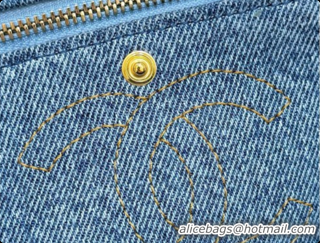 Luxury Chanel Mini Flap Bag in Denim AS65738AS6626 Blue 2026