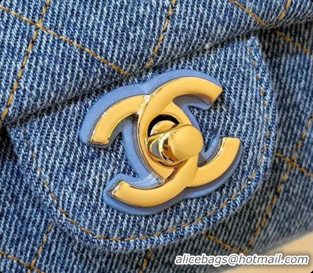 Luxury Chanel Mini Flap Bag in Denim AS65738AS6626 Blue 2026