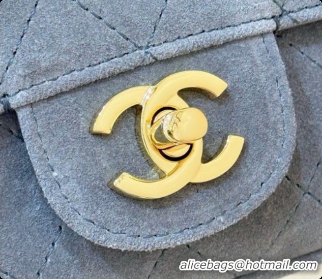 Luxury Cheap Chanel Mini Flap Bag in Suede AS6626 Grey 2026