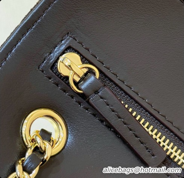 Shop Duplicate Chanel Mini Flap Bag in Suede AS6626 Dark Brown 2026