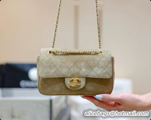 Big Discount Chanel Mini Flap Bag in Suede AS6626 Beige 2026